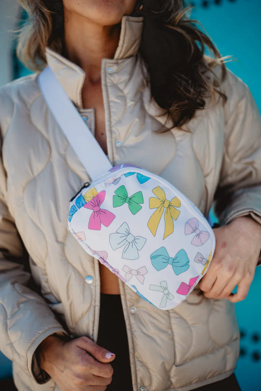 Multi-Colored Coquette Mini Belt Bag