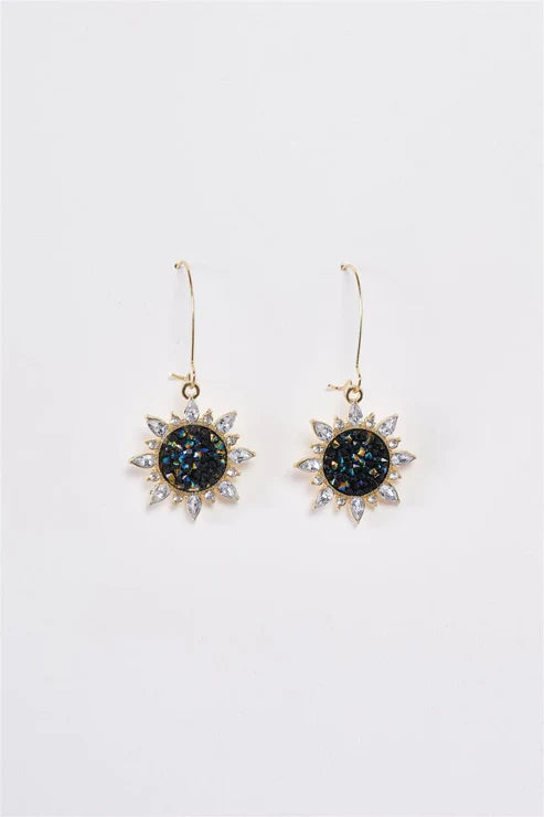 Rainbow Black Diamond Earrings